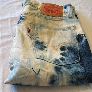 Levi's Men's Light Blue Tie-Dye Jeans